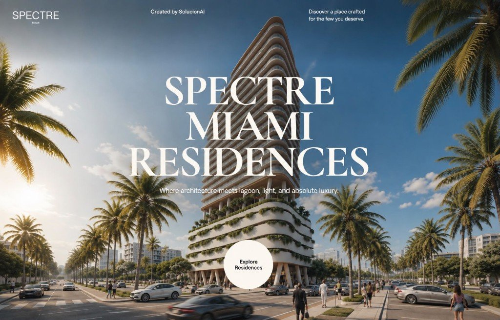 Proyecto landing page Spectre Miami por Alboru